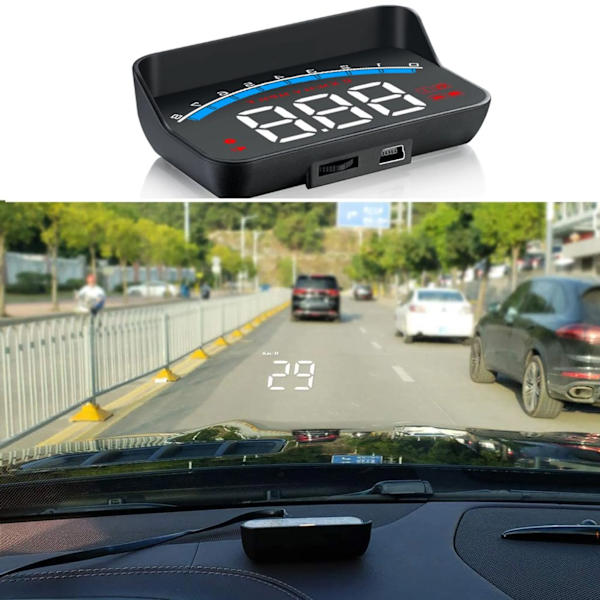 Head up display bil HUD: display OBD2, 3,5 tums hastighetsmätare bil hastighetsmätare vattentemperaturmätare motorvarvtal
