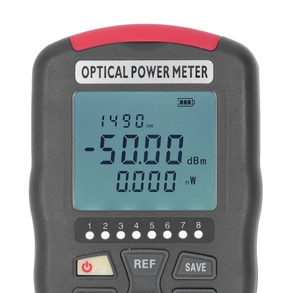 Optisk Fibereffektmätar Röd Ljuskälla Nätverk Optisk Testare med LED Ljus Kommunikation Engineering AUA‑D70 ‑70dBm till +10dBm