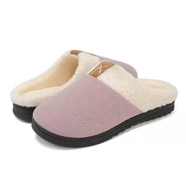Kvinnors Slip on Fuzzy House Tofflor Memory Foam Tofflor Scuff