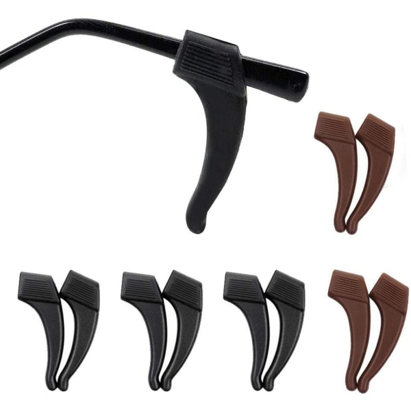 Anti-slip hållare för glasögon skalm set - öronkrokar silikon