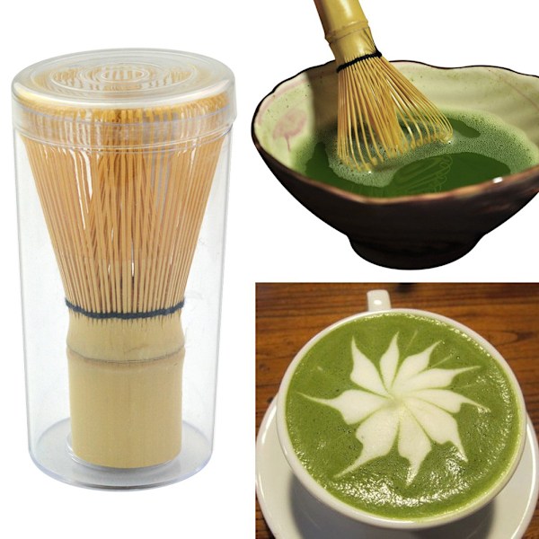 Autentisk japansk tradition, hållbar gyllene bambu matcha-visp för snabb omrörning, lättrengjord design för daglig användning