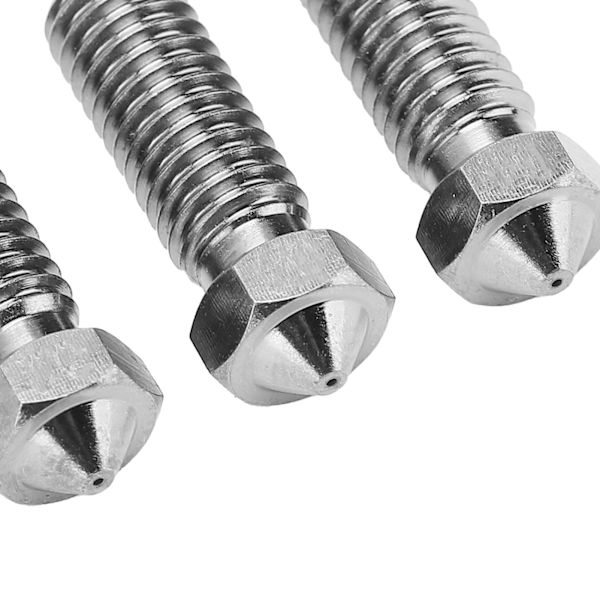 3 st Härdat Stål Vulkanmunstycke Högtemperatur 3D-utskrift Extruder Print Head 1.75mm M60.8mm