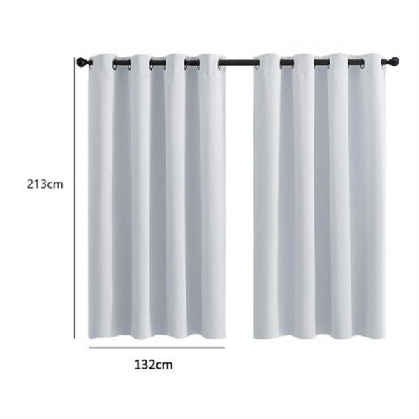 1 Panel Utomhus och Inomhus Solskyddande Gardin Sekretess Öglegardiner för Pergola Veranda Paviljong Trädgård Gräsplan Hall, 132213Cm, Vit - Vit |MAZE