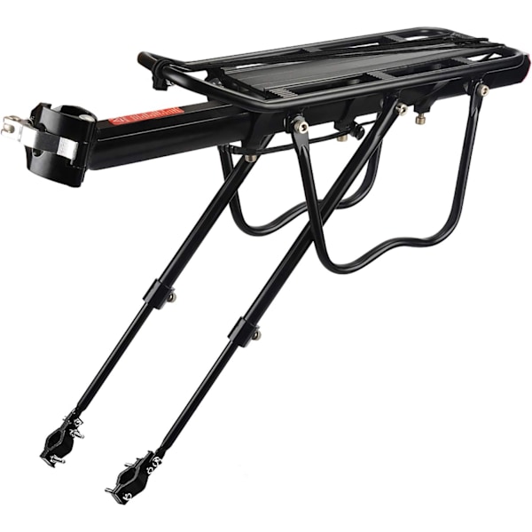 Anpassningsbar cykelpakethållare, snabbkoppling aluminiumlegering ram justerbar bakre pakethållare, stöder tunga laster upp till 50 kg, universell passform för 24-29 tum