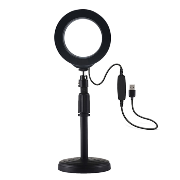 Perfekt Belysning Skrivbordsringlampa, Kompakt Lättvikt För Inomhusbelysning, Dimbar Lampa För Att Passa Alla Behov (Resevänlig Design)