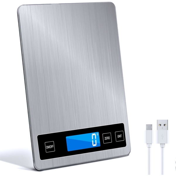 Elektronisk köksvåg - Precision köksvåg 15 kg och en precision köksvåg 1 g - g/kg/lb: oz/ml/fl'oz - USB eller batteri mekaniskt kök