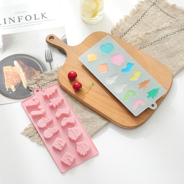 Festlige silikonechokoladeforme, juledesign til at tilføje et festligt præg til dine kagepynt og fejringer