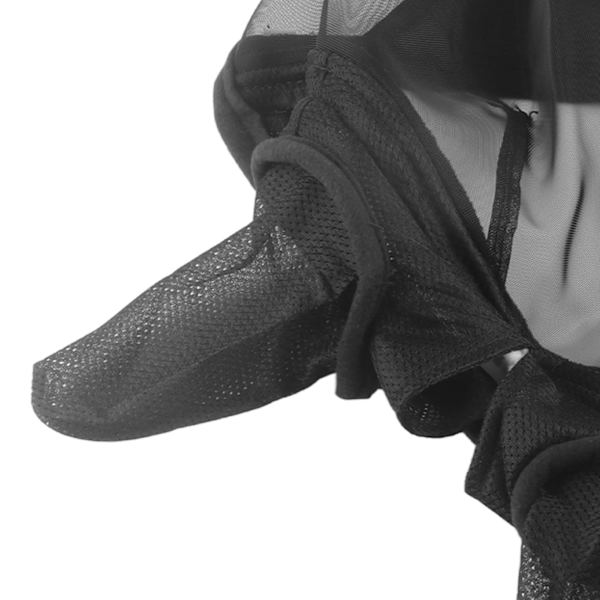 Hästflugmössa Andningsbar och bekväm mjukt nät Lång näsa Flugmask med öron för hästL