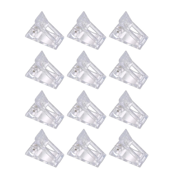 12 st Poly Gel Nagelklämmor, Nagelspetsklämmor, Nagelspetsklämmor Nagelklämmor för Poly Gel Nagel Extensions