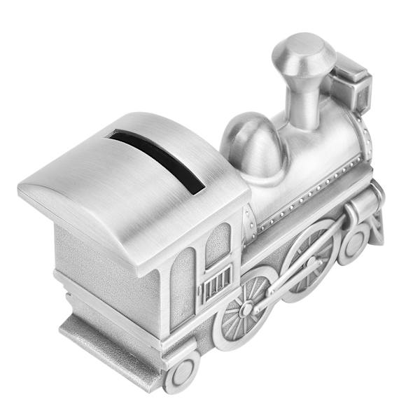 Zink Alloy Spargris Retro Tågmodell Myntsparande Sparbössa för Bordsdekoration