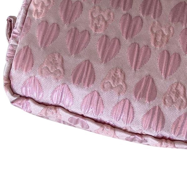 Kosmetisk väska med pärlhänge Bärbar dragkedja sminkväska Multifunktionell Fashionable Casual Make Up Pouch Relief Mönster Kärlek