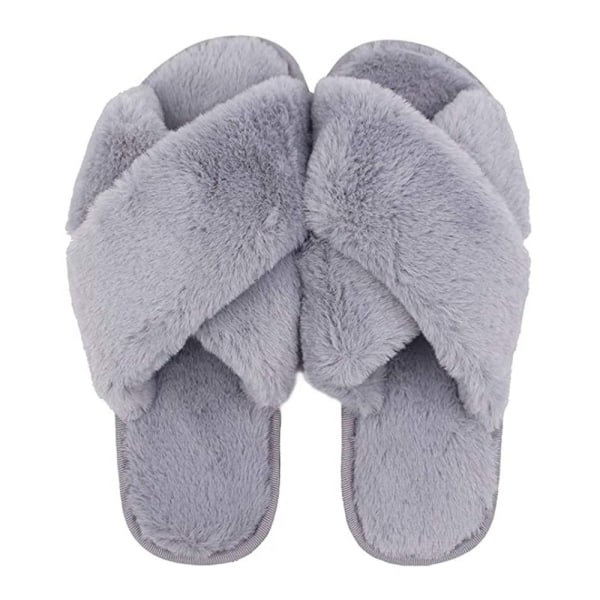 Fuzzy Fluffy Furry Tofflor Fur Flip Flops Open Toe Tofflor
