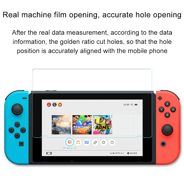Ultratunn, Hög Transparens Härdat Glas Skärmskydd För Nintendo Switch, 10x Starkare, 0.3mm Tjocklek, Oförändrad Touchkänslighet