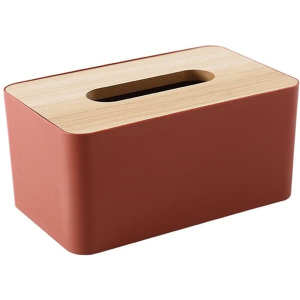 Miljövänlig Tissue Box i Bambu, Hållbart Giftfritt Plastlock för Enkel Påfyllning, Modern Design för Badrum, Sovrum, Sminkbord, Vardagsrum