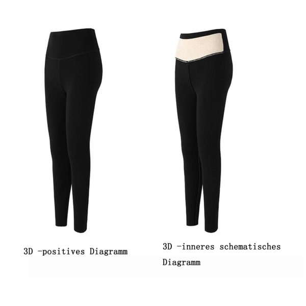 Termiska bomullsleggings, vintertermiska leggings med fleece