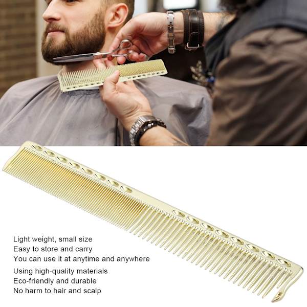 2 st professionella rostfria hårklippningskammar, salongskammar för frisörstyling, guld