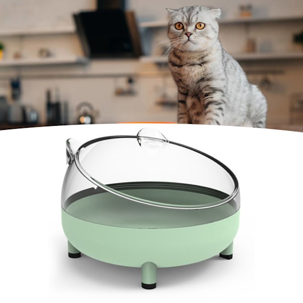 Badkar för husdjur, multifunktionell upphöjd design, rymlig och transparent design, perfekt för katter valpar andra smådjur, ljusgrön, halkfri