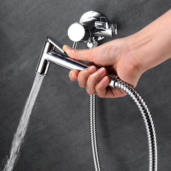 Toalett Duschblandare Kit, Termostatisk Handdusch i Krom Anti-Skåll Toalett, Bidet Spray Dusch Diverter Set