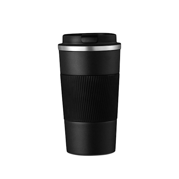 Bilkaffemugg, Termisk kaffekopp med halkfritt grepp och läckagesäkert lock, återanvändbar kaffekopp för varma eller kalla drycker, funktionell stil för
