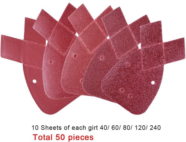 50 stycken slippapper slippapper 10 X Korn 40/60/80/120/2