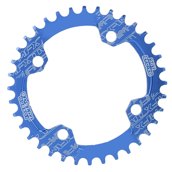 FMFXTR 104BCD vevparti kedjehjul i aluminiumlegering positiv och negativ 36T MTB cykel kedjehjulBlå