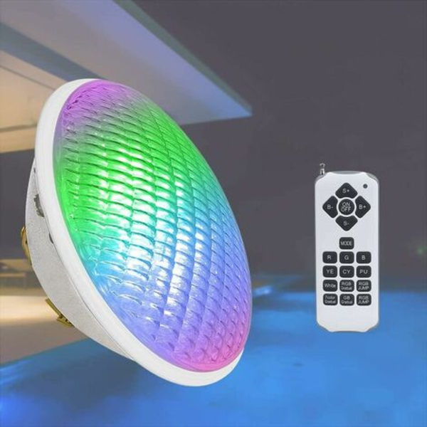 18W RGBW Par56 LED-poolbelysning, LED-poolbelysning, IP68-poollampa, 12V AC/DC LED-poolstrålkastare, LED-poolstrålkastare med
