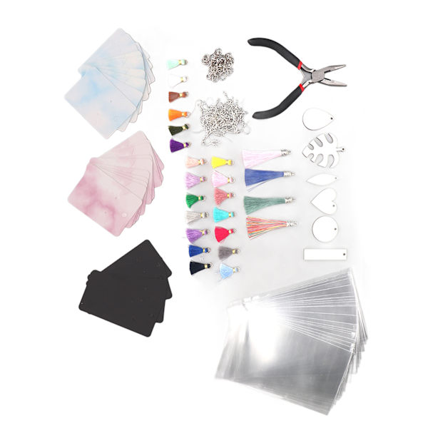 Sublimering örhängeämnen kit med örhänge krokar tofsar DIY värmeöverföring sublimering ämnen set