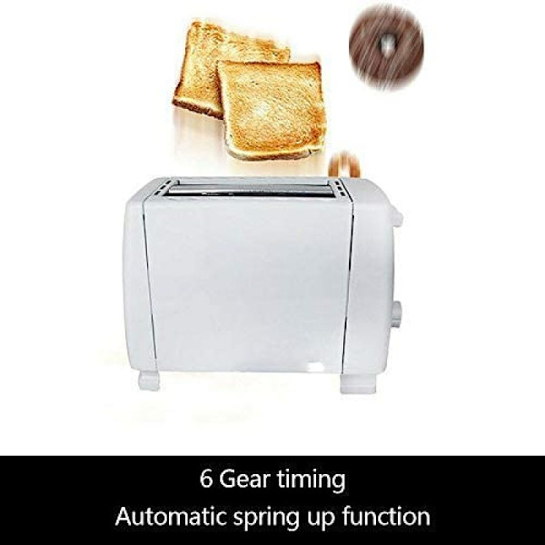 2 Skivor Brödrost Bärbar Hushåll 800W med 7 Temperaturinställningar, Flyttbar Brödsmulbricka, Infällbar Hjulinfästning Automatisk Toast Sandwich