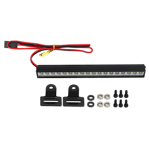 RC-bilens taklampa 18 LED-lampor vitt ljus universellt aluminiumlegeringsskal RC-billampor för 1/8 1/10 1/12 1/14 RC-crawler