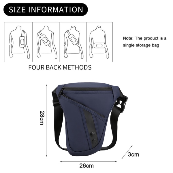 Ny cykelbensväska för utomhusbruk multifunktionell taktisk bröstväska