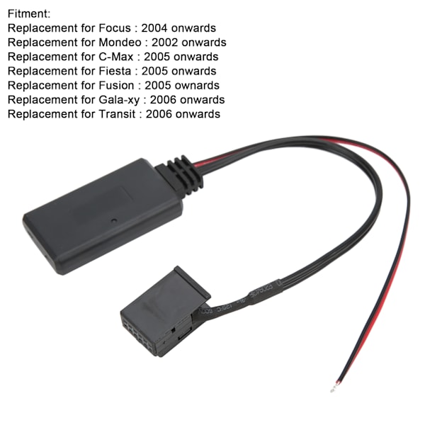Bil CD Aux-kabel Ljudadapter Bluetooth 5.0 Ersättning för Fiesta Mondeo MK3 Focus 2 MK2