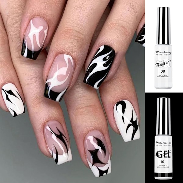 Enkelt Nagelkonstkit, 12 Giftfria Färger Med Inbyggda Penslar, Designade För Smidig Applicering Och Varaktig Skönhet