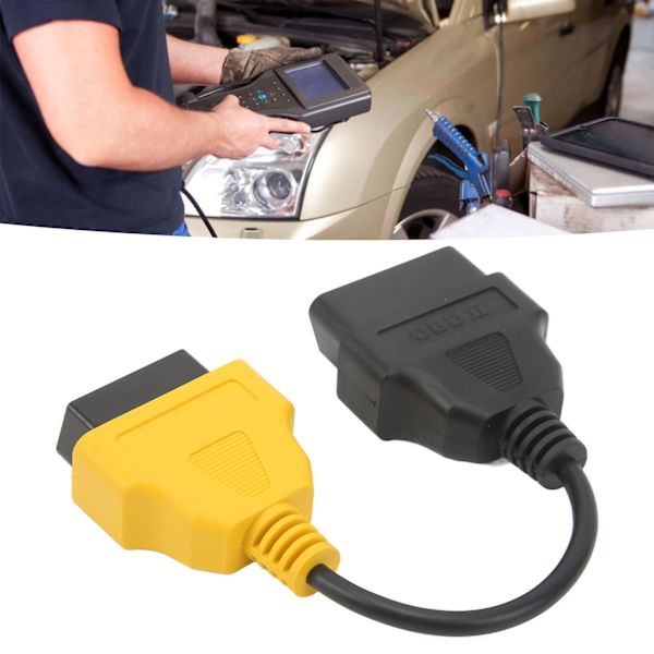 OBD2 diagnostikkabelkontakt Scanverktygsadapter Ersättning för Fiat ECU-skanner
