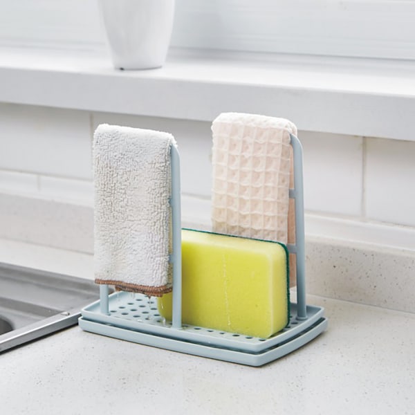 Kompakt och stilren kökssvamphållare, platsbesparande torkställ för bänkskiva, innovativ design, säkert material för daglig användning