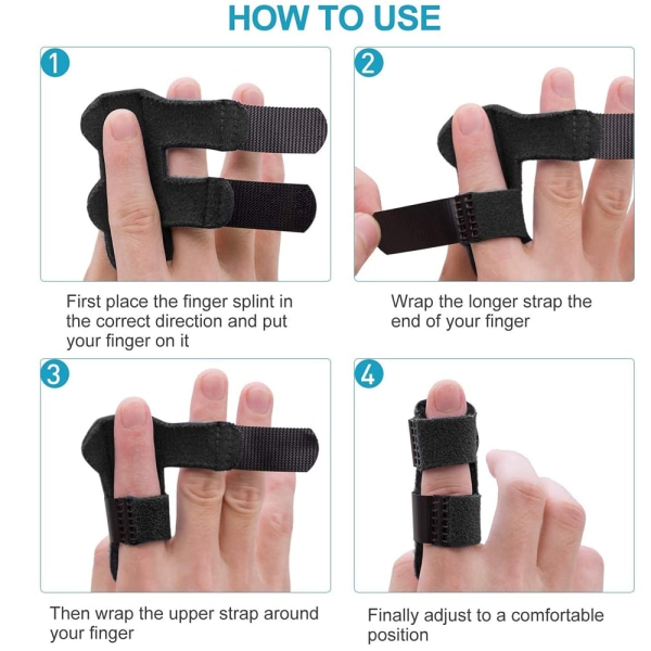 2-pack fingerskena för fingerstyvhet, fingerstöd,