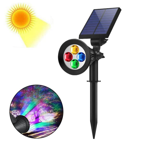 Kreativt design utendørs solcelle-spotlight, solcellelampe, vanntett