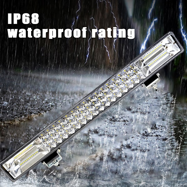 50cm 288W LED Ljusramp Spot Flood Amber Vit Strobe 6 Lägen med Minnesfunktion Off-Road Lastbil Bil ATV SUV Hytt Båt