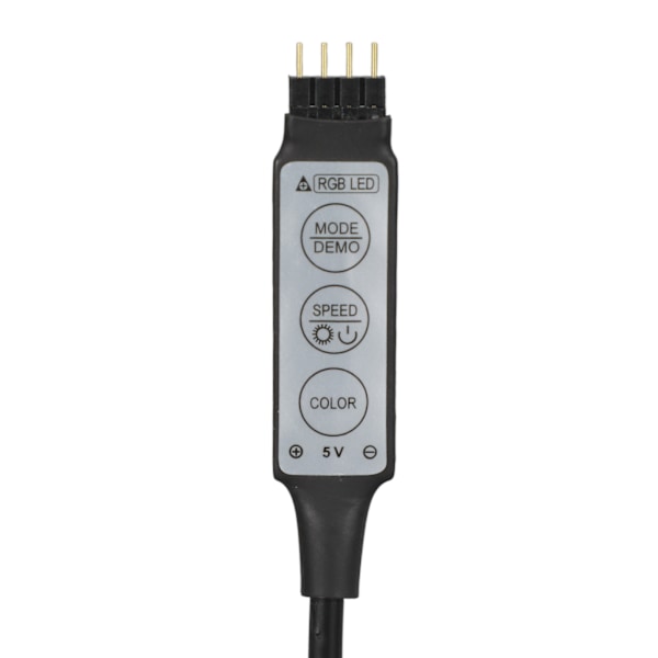 RGB LED-remsor med tryckknappskontroll 5V LED-lampor med 3 knappfunktioner för sovrum kök fest festivaler 1m / 3,3ft