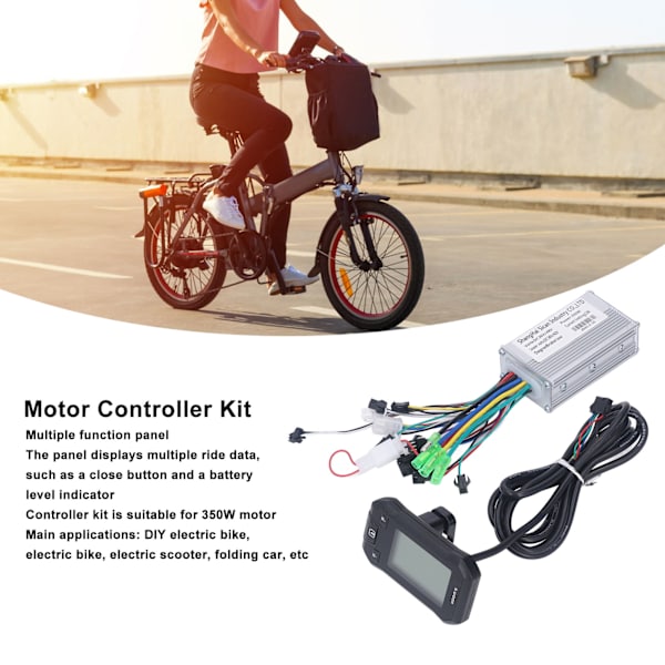 36V 48V 350W Motorkontroller LCD-displaypanel Elektrisk borstlös regulator Kit för elcyklar Scootrar