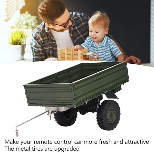 RC-bilssläpvagn Fjärrkontroll Lastbil Transportör för P06 Unimog Modell RC-bil Reservdelar Tillbehör Grön