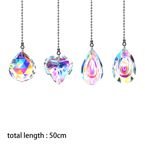 4 delar Crystal Suncatcher Takfläkt Rainbow Maker Zip För