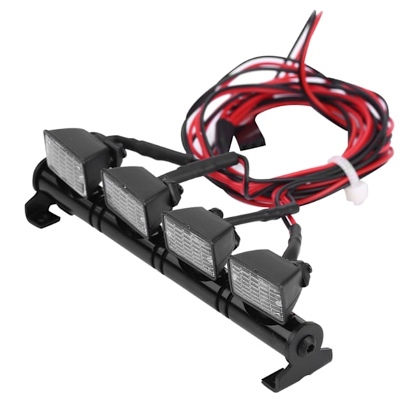 4 LED-lampor Ljusramp Taklampor Lampa Tillbehör Del för Axial scx10 Traxxas trx‑4 RC Bil (Vit)