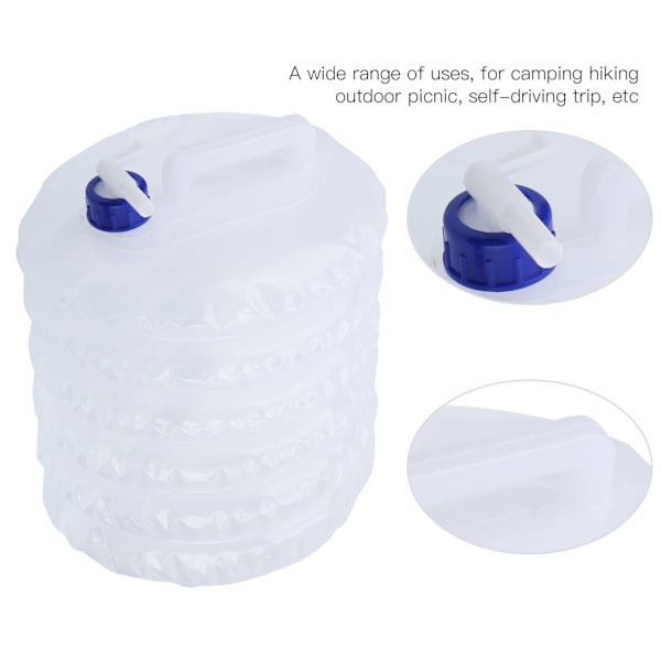 2PCS Utomhus Fällbar Vattenhink Bärbar Plast Vattenpåse Flaska för Camping Vandring
