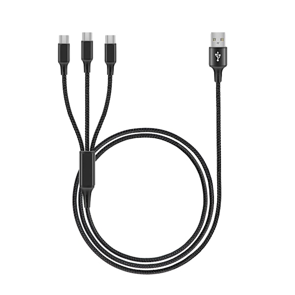 Innovativ Multi-Enhetsladdare, Universell Kompatibilitet 3-I-1 Snabbladdningskabel Med Dubbel Telefon Typ C Micro Usb Port Adapter För Bekvämlighet