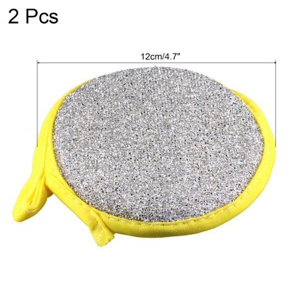 2-pack dubbelsidig skål diskborste skrubbdyna svamp