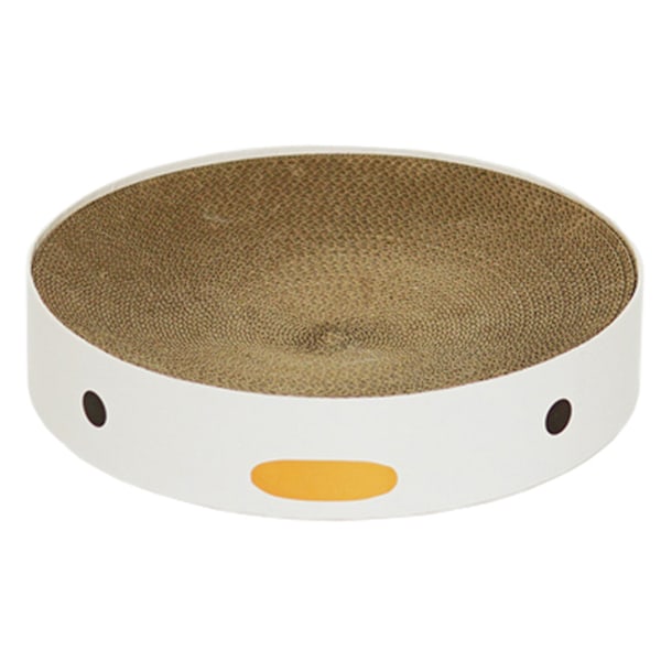 Rund kattklösningssäng, bärbar, söt kycklingform, portabel klösbräda för kattungar, vinterkyckling, rund kattklösbräda (liten)