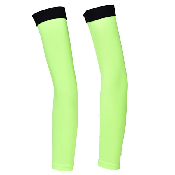1 par unisex vuxna utomhus solskydd cykling ärmöverdrag ärmar gröna (XXL)