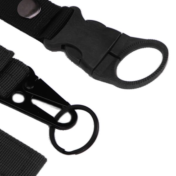 30 st Molle-fästen D-spänne Ryggsäcks spänne Nylonband Ryggsäckstillbehör för picknick Camping Resor Svart