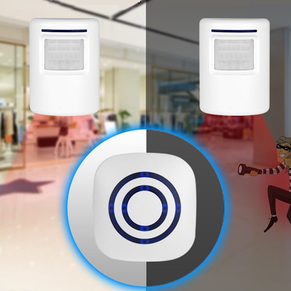 Smart Home Sentinel, Trådlöst Uppfartslarm med PIR-teknik, Lång räckvidd för inomhusbruk, Perfekt för ytterdörrar och gångvägar, 38 signaler