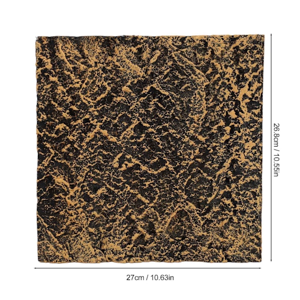 Rock Terrarium Bakgrund Hög Simulering Klar Textur PU Reptil Tank Bakgrund Skiva Habitat Klätterbräda Dekoration 27x26.8cm / 10.63x10.55in